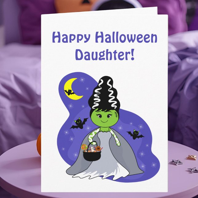 Frankensteins brud dotter Halloween  Kort (Skapare uppladdad)