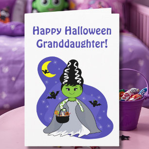 Frankensteins brud Halloween för barnbarn Kort