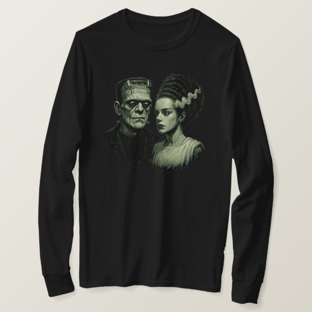 Frankensteins brud långärmad t-shirt (Design framsida)