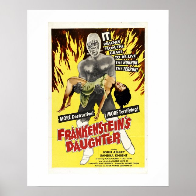 Frankensteins dotter poster (Framsidan)