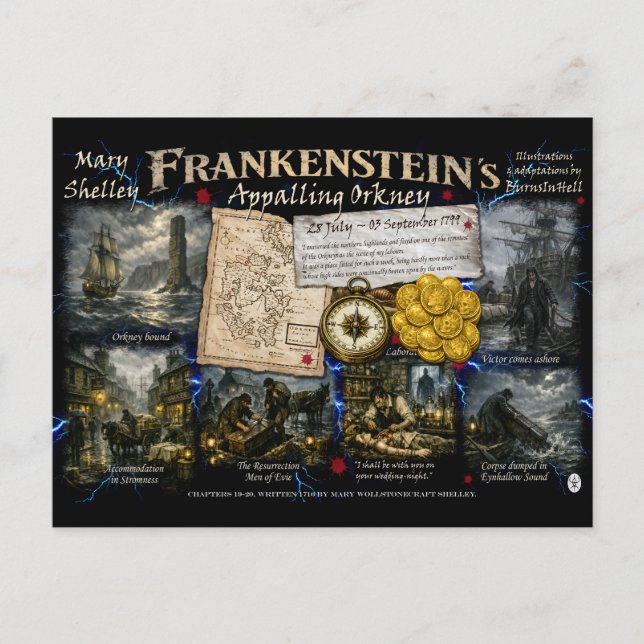 Frankensteins fasansvärda Orkney av BurnsInHell Vykort (Framsida)