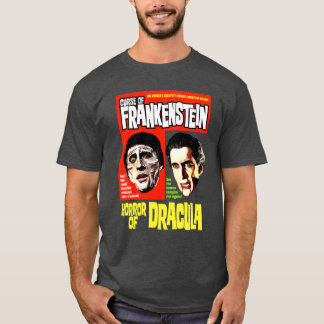 FRANKENSTEINS FÖRBANNAELSE SKRÄCKEN FÖR DRACULA vi T Shirt