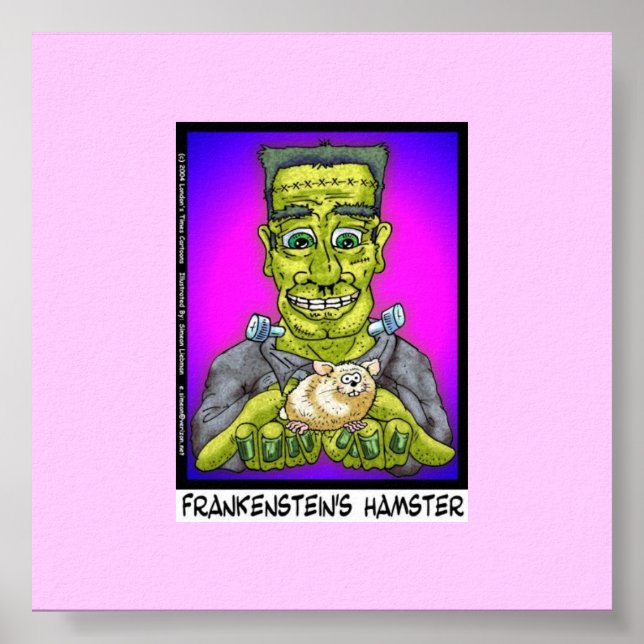 Frankensteins Hamster Funny-Kanvastryck Poster (Framsidan)
