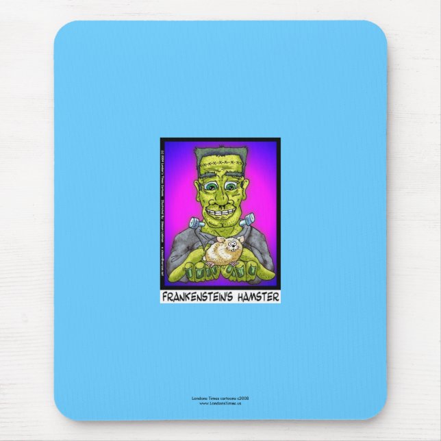 Frankensteins Hamster Funny Tecknad Mouse Pad Musmatta (Framsidan)