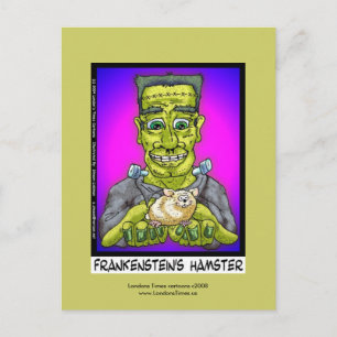Frankensteins Hamster Rolig Tecknad Postkort Vykort