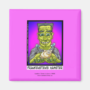 Frankensteins Hamster Rollig Tecknad Magnet