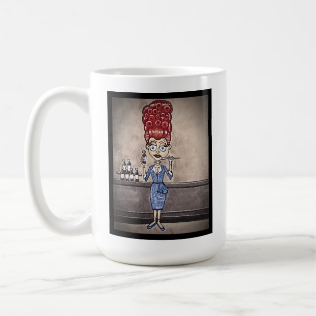 Frankensteins Lucy Kaffemugg (Vänster)