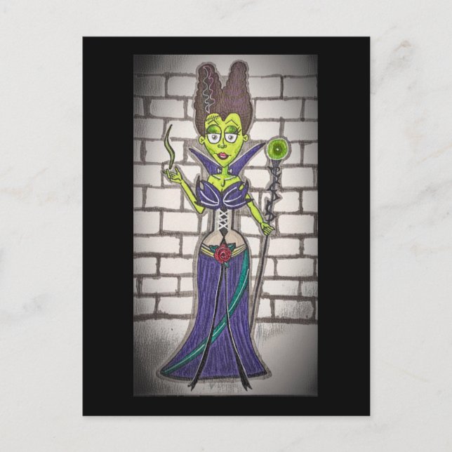 Frankensteins Maleficent Vykort (Framsida)