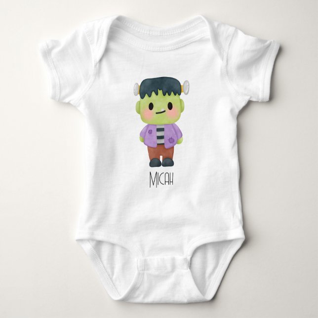 Frankensteins monster broderat namn t shirt (Framsida)