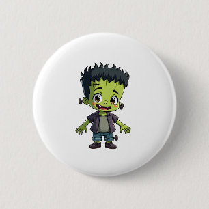 Frankensteins monster - Cute Halloween Tecknad Sh Knapp