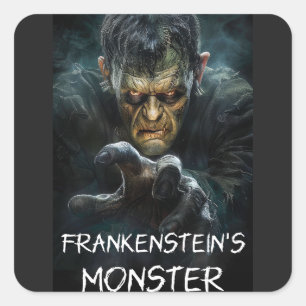 Frankensteins monster fyrkantigt klistermärke