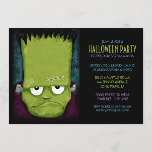 Frankensteins monster Grumpy Halloweenfest Inbjudningar