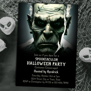 Frankensteins Monster Halloween Costume Party Inbjudningar