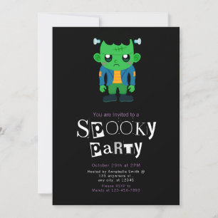 Frankensteins monster modern minimalist Halloween Inbjudningar