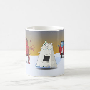 Frankensteins monster,Mumie,Djävul & Vampyr Kaffemugg