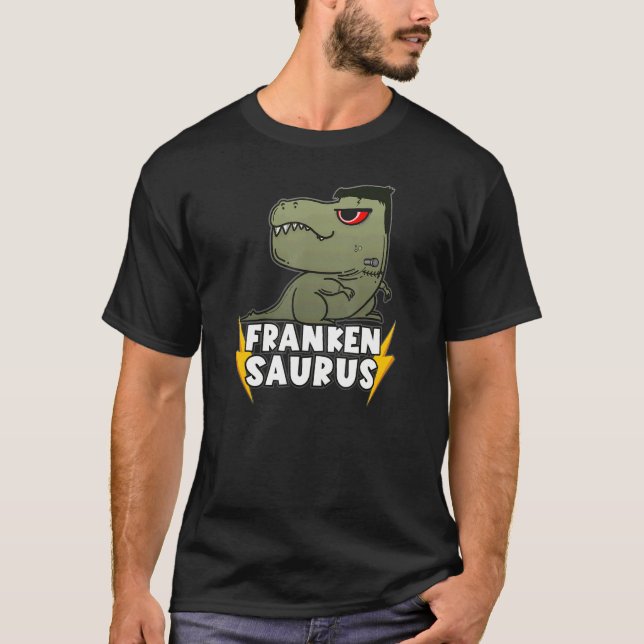 Frankensteins monster Saurus Dinosaur Rex Hallowed T Shirt (Framsida)