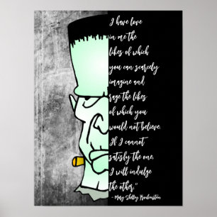 Frankensteins Monster, Shelley Kärlek & Rage Quote Poster