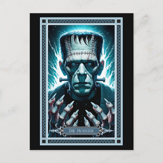 Frankensteins monster Tarot Card Vykort (Framsida)