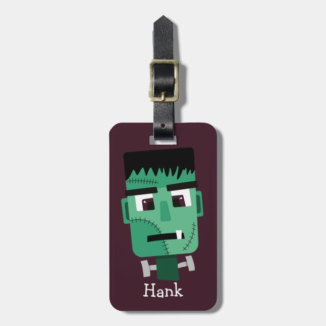 Frankensteins monsterhuvud bagagebricka (Vertikal Framsida)