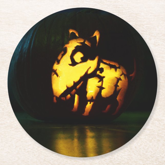 Frankenweenie pumpkin underlägg papper rund (Framsidan)