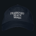 Frankfort Beach Michigan Embroidered Baseball Hat Broderad Keps<br><div class="desc">Frankfort Beach Michigan Embroidered Baseball hat</div>
