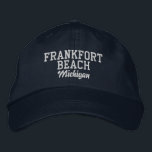 Frankfort Beach Michigan Embroidered Baseball Hat Broderad Keps<br><div class="desc">Frankfort Beach Michigan Embroidered Baseball hat</div>