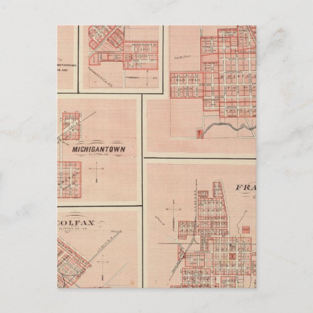 Frankfort, Clinton Co med Tipton Vykort (Framsida)