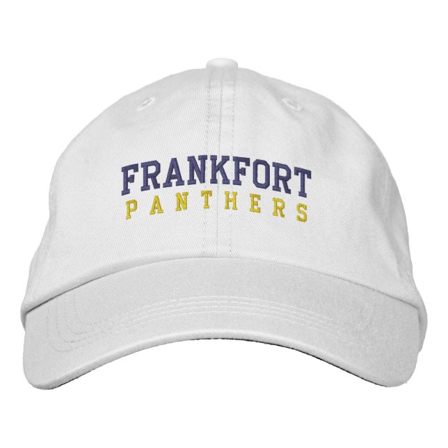 Frankfort High School Embroired Baseball Hat Broderad Keps (Framsida)