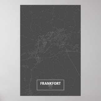 Frankfort, Kentucky (vit på svart) Poster