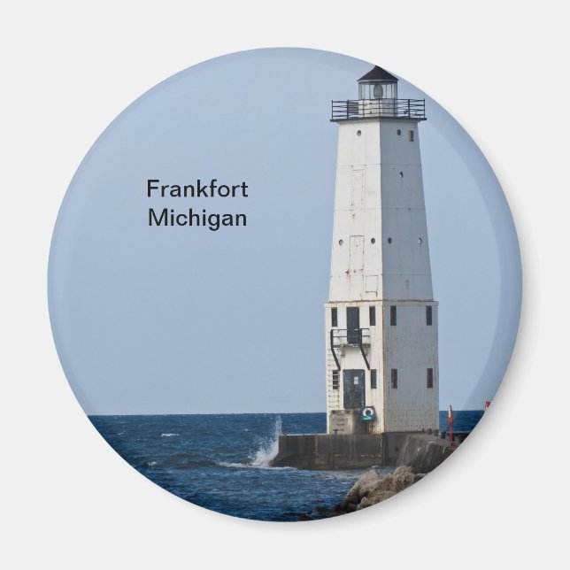 Frankfort Michigan Lighthouse Magnet (Framsidan)