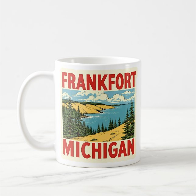 Frankfort Michigan Vintage Kaffemugg (Vänster)