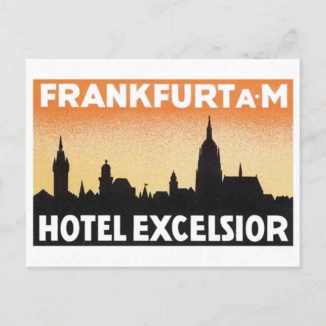 Frankfurt AM Hotel Excelsior Vykort (Framsida)