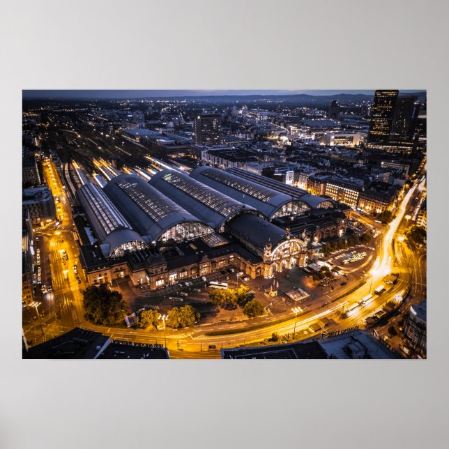 Frankfurt am Main Hauptbahnhof FFM HBF Poster (Framsidan)