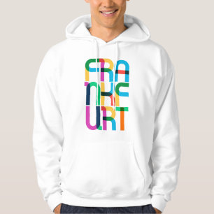 Frankfurt am Main Tyskland Pop Art Brev Hoodie