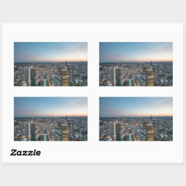 Frankfurt am Main Tyskland Rektangulärt Klistermärke