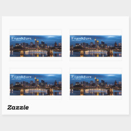 Frankfurt am Main Tyskland Rektangulärt Klistermärke