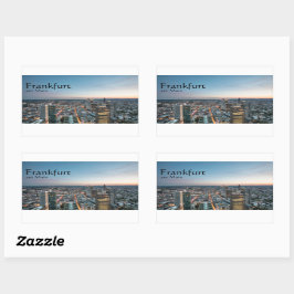 Frankfurt am Main Tyskland Rektangulärt Klistermärke