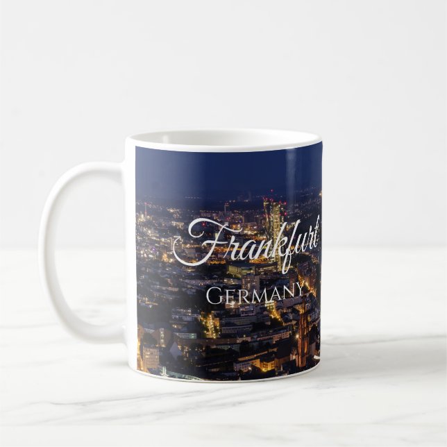 Frankfurt Am Main Tyskland Resa Souvenir Kaffemugg (Vänster)