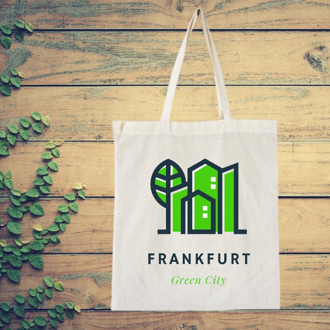 Frankfurt am Main Tyskland Sustainable Grönt City Tygkasse (Skapare uppladdad)