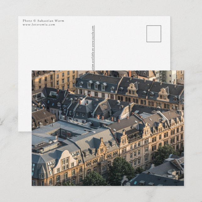 Frankfurt am Main Tyskland Vykort (Fram/baksida)