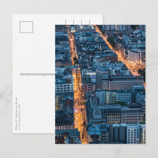 Frankfurt am Main Tyskland Vykort (Fram/baksida)