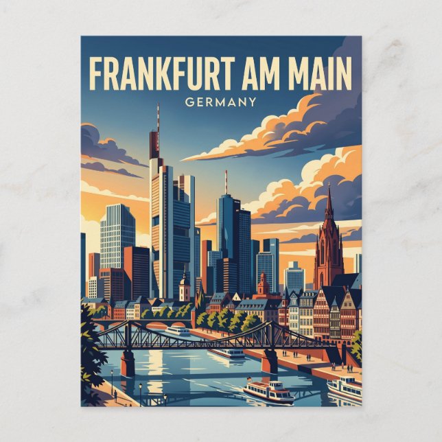 Frankfurt am Main Tyskland Vykort (Framsida)