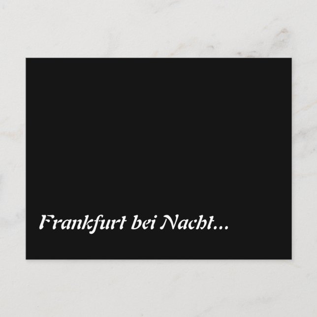 Frankfurt bei Nacht Vykort (Framsida)