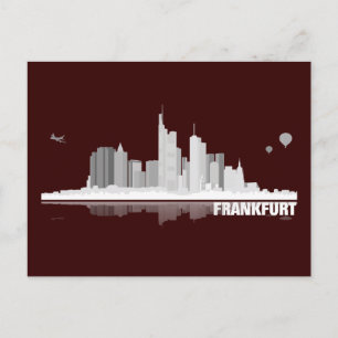 Frankfurt City Skyline Postkarte Vykort