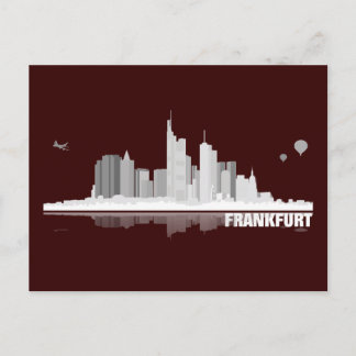 Frankfurt City Skyline Postkarte Vykort