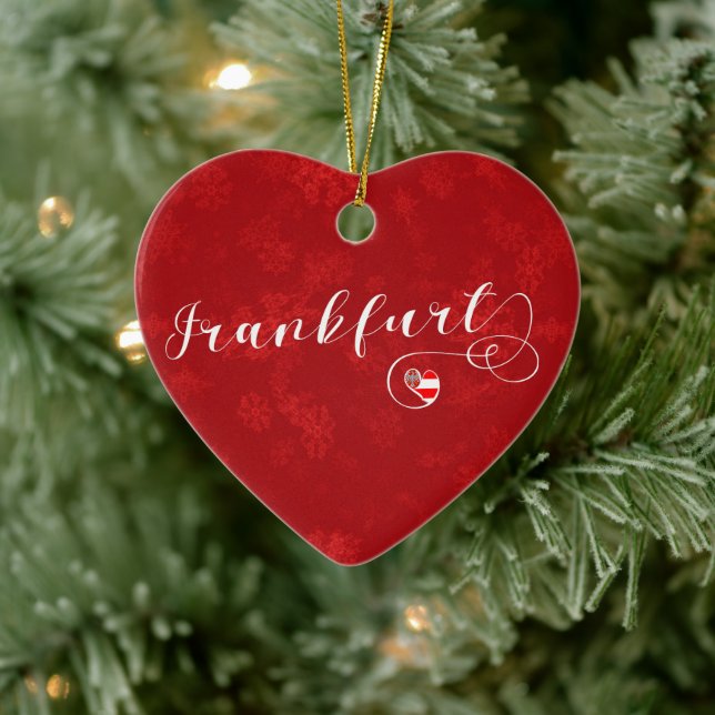 Frankfurt Heart, Julgran Ornament, Tyskland Julgransprydnad Keramik (Träd)