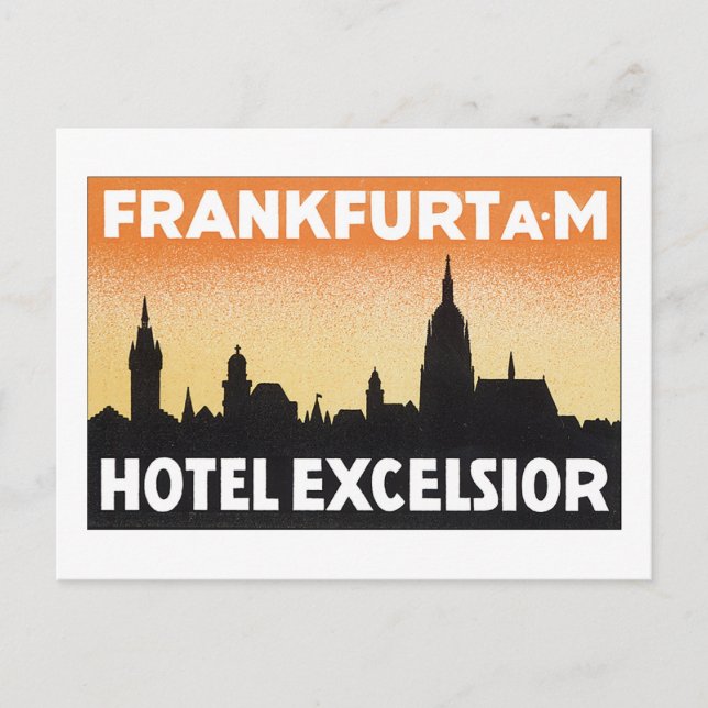 Frankfurt Hotel Excelsior Vykort (Framsida)
