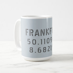 Frankfurt Latitude Longitud Kaffemugg