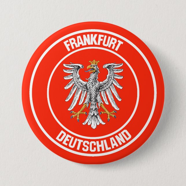Frankfurt Round Emblem Knapp (Framsida)