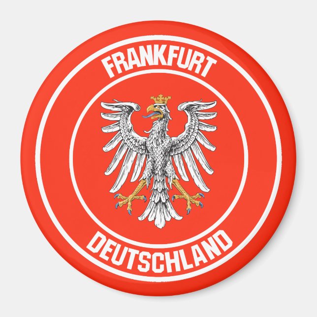Frankfurt Round Emblem Magnet (Framsidan)